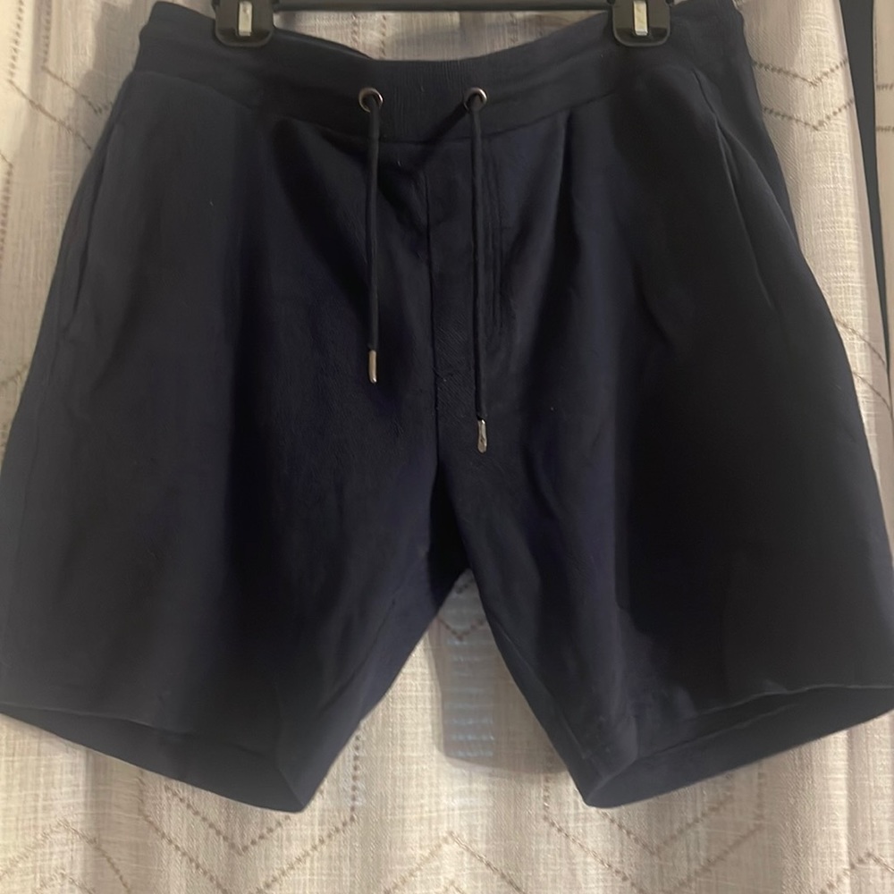 Men’s, Blue Sweat Shorts, PRIMARK, Size L, Athletic/Lounge, Drawstring